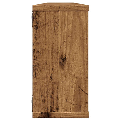 Wandschappen kubus 4 st 100x15x30 cm bewerkt hout oud hout