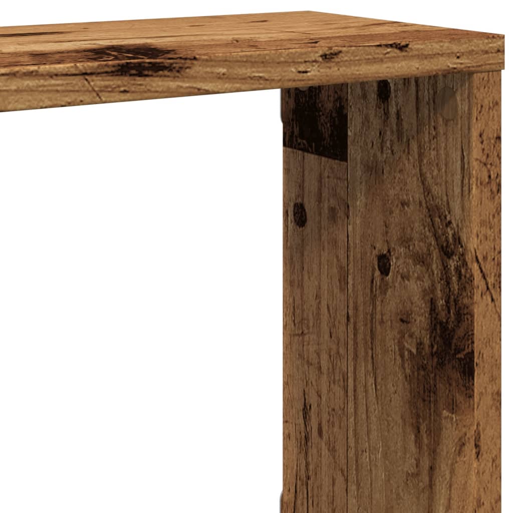 Wandschappen kubus 4 st 100x15x30 cm bewerkt hout oud hout