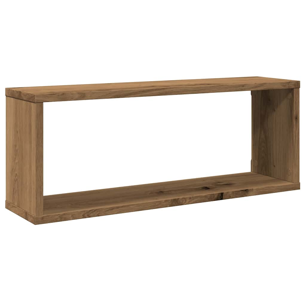 Wandschappen kubus 6 st 60x15x23 cm hout artisanaal eiken