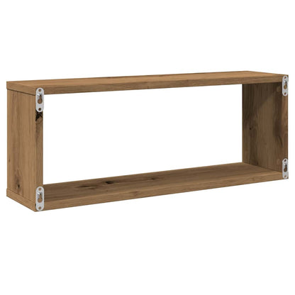 Wandschappen kubus 6 st 60x15x23 cm hout artisanaal eiken