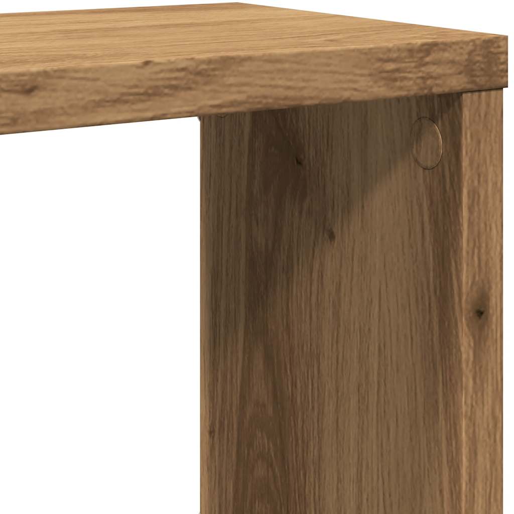 Wandschappen kubus 6 st 60x15x23 cm hout artisanaal eiken