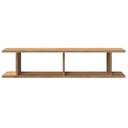 Wandschappen 2 st 90x18x20cm bewerkt hout artisanaal eikenkleur