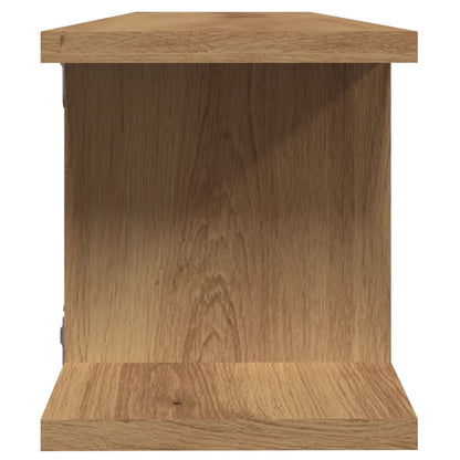 Wandschappen 2 st 90x18x20cm bewerkt hout artisanaal eikenkleur