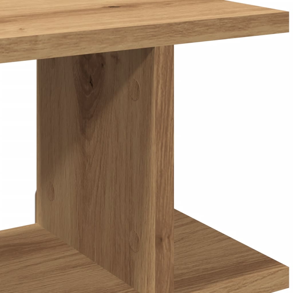 Wandschappen 2 st 90x18x20cm bewerkt hout artisanaal eikenkleur