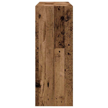 Wandtafel 78x30x80 cm bewerkt hout oud houtkleurig