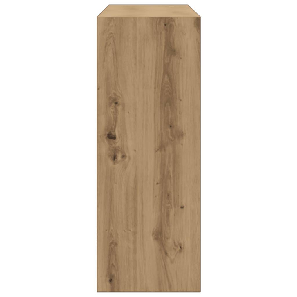 Wandtafel 78x30x80 cm bewerkt hout artisanaal eikenkleur