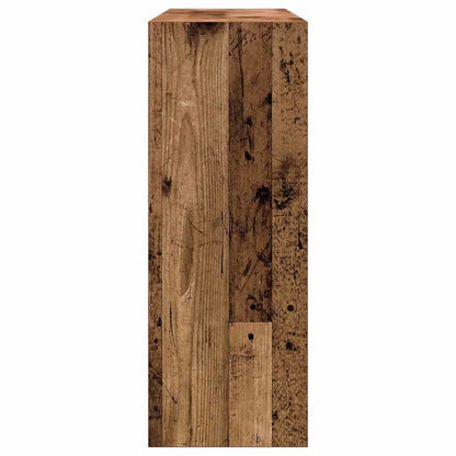 Wandtafel 105x30x80 cm bewerkt hout oud houtkleurig