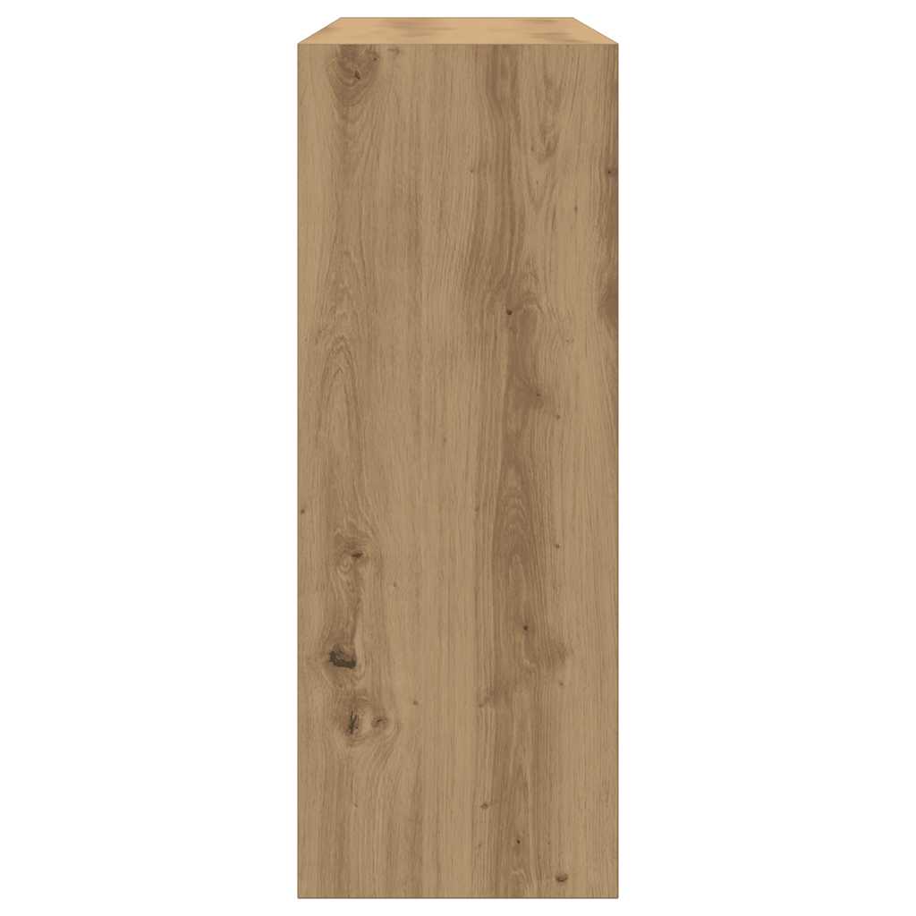 Wandtafel 105x30x80 cm bewerkt hout artisanaal eikenkleur