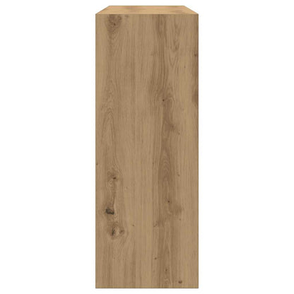 Wandtafel 105x30x80 cm bewerkt hout artisanaal eikenkleur