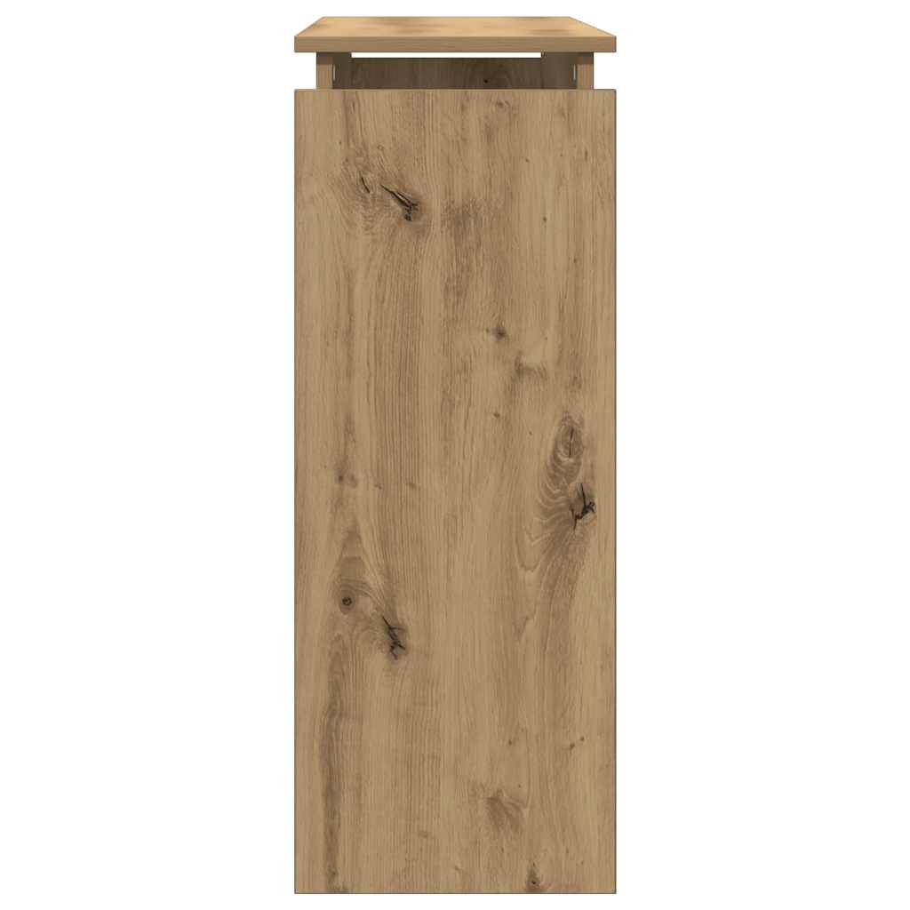 Wandtafel 80x30x80 cm bewerkt hout artisanaal eikenkleurig