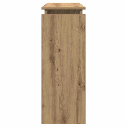 Wandtafel 102x30x80 cm bewerkt hout artisanaal eikenkleur