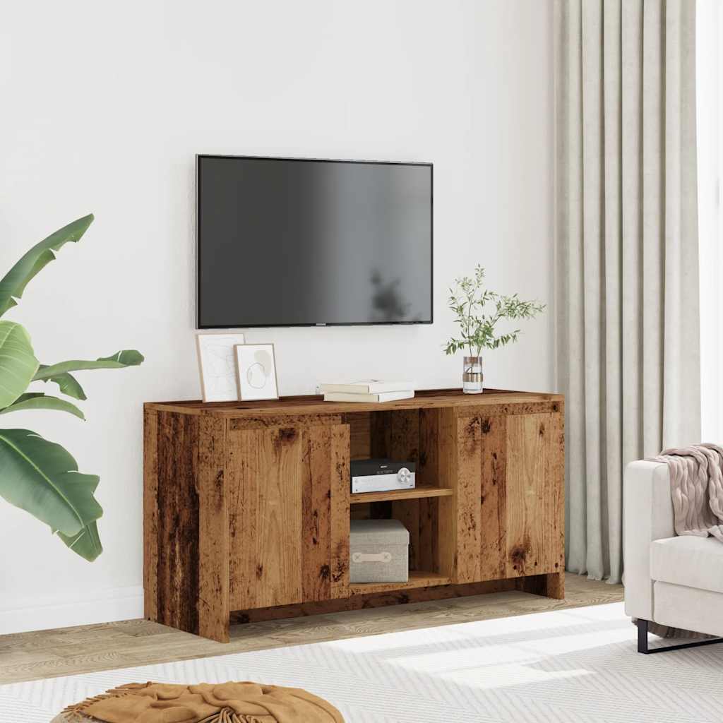 Tv-meubel 102x37,5x52,5 cm bewerkt hout oud houtkleurig