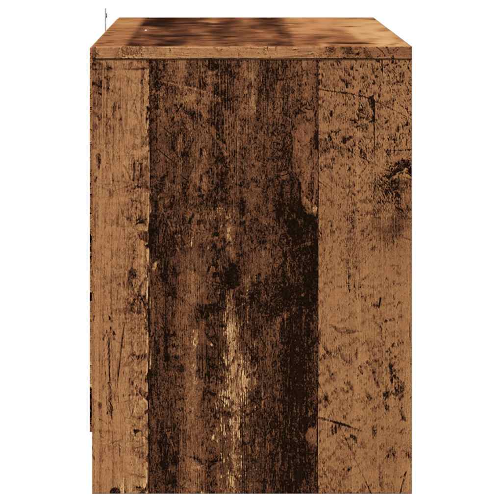 Tv-meubel 102x37,5x52,5 cm bewerkt hout oud houtkleurig