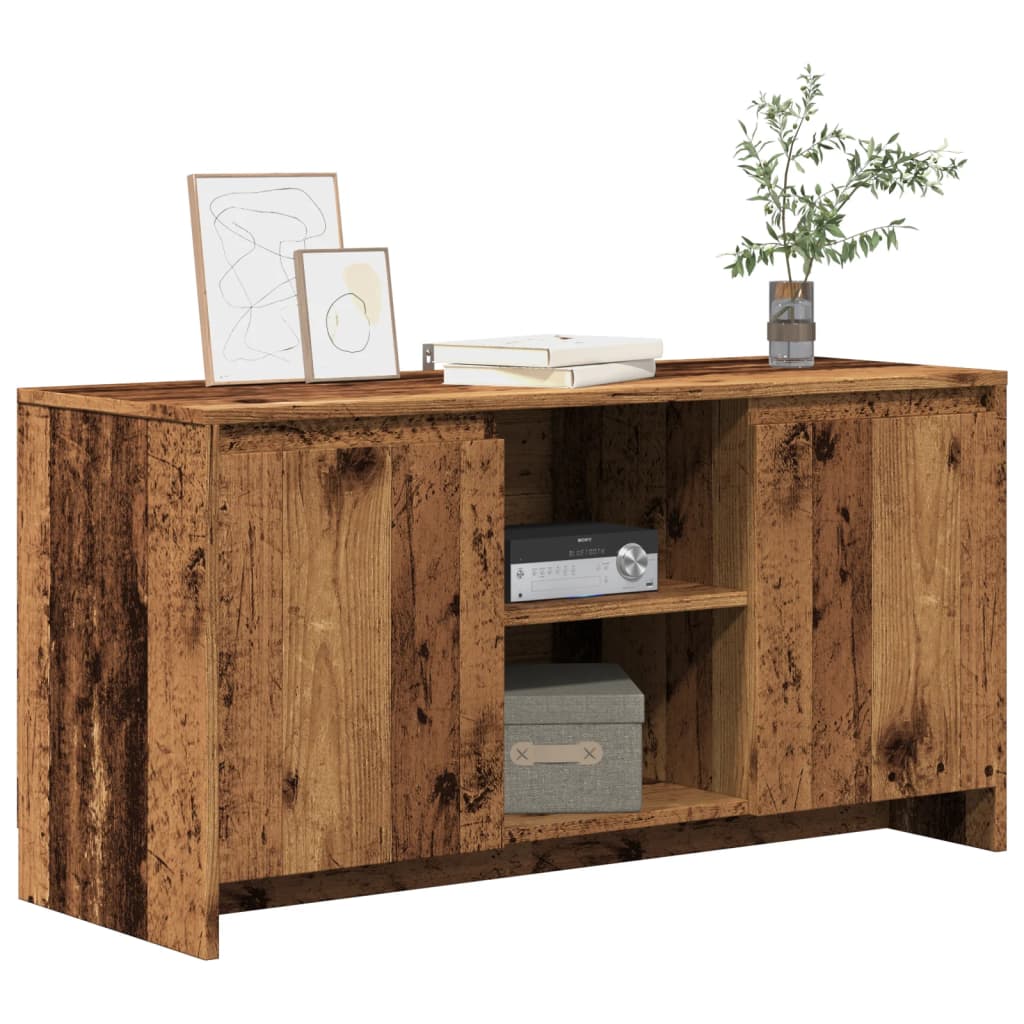 Tv-meubel 102x37,5x52,5 cm bewerkt hout oud houtkleurig