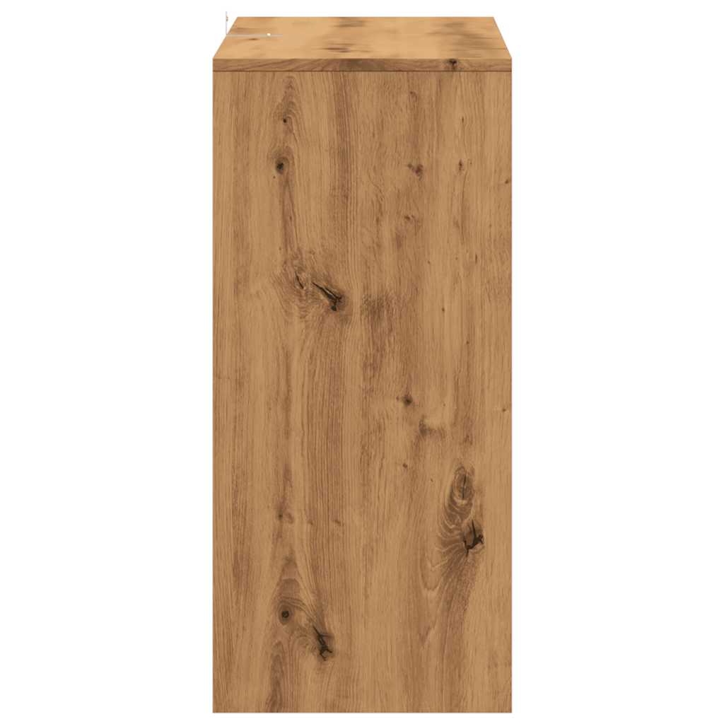 Wandtafel 100x35x76,5 cm bewerkt hout artisanaal eikenkleurig