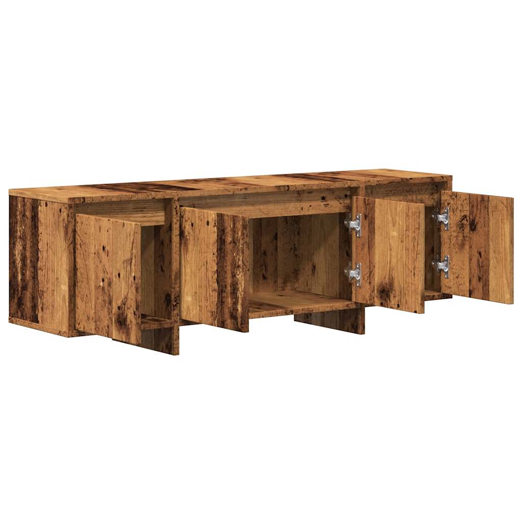 Tv-meubel 120x30x40,5 cm bewerkt hout oud houtkleurig