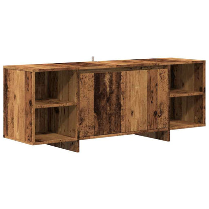 Tv-meubel 130x35x50 cm bewerkt hout oud houtkleurig