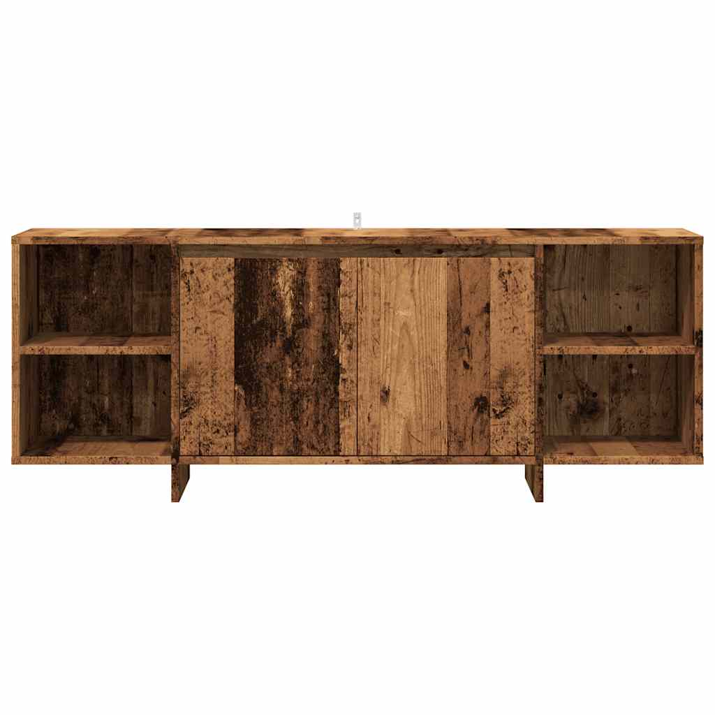 Tv-meubel 130x35x50 cm bewerkt hout oud houtkleurig