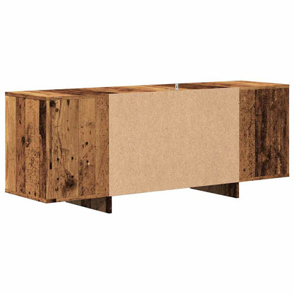 Tv-meubel 130x35x50 cm bewerkt hout oud houtkleurig