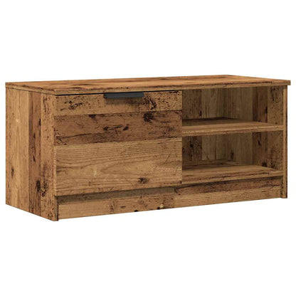 Tv-meubel 80x35x36,5 cm bewerkt hout oud houtkleurig