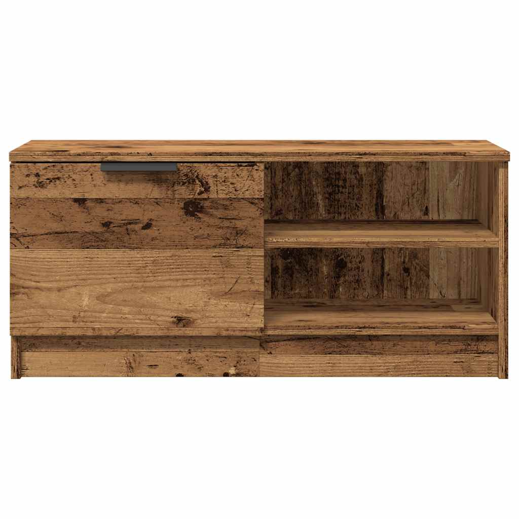 Tv-meubel 80x35x36,5 cm bewerkt hout oud houtkleurig