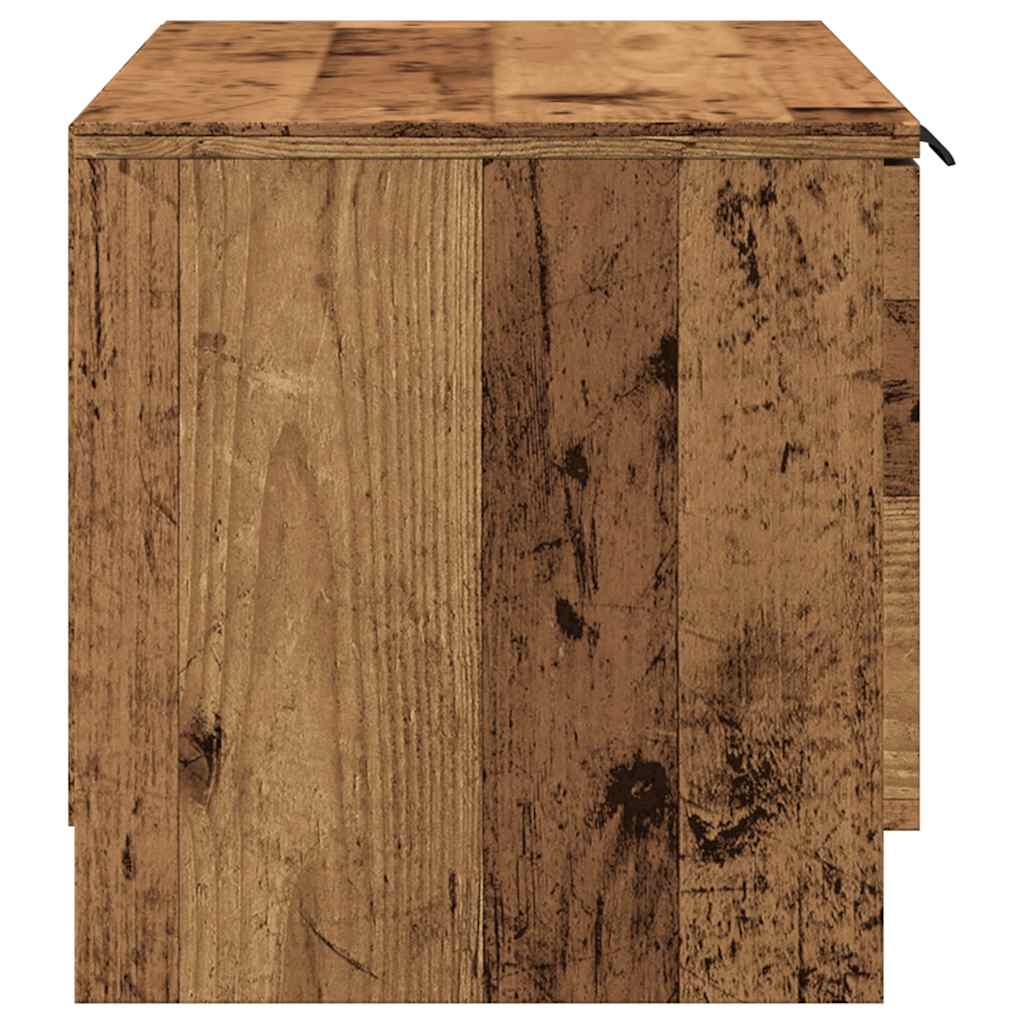 Tv-meubel 80x35x36,5 cm bewerkt hout oud houtkleurig