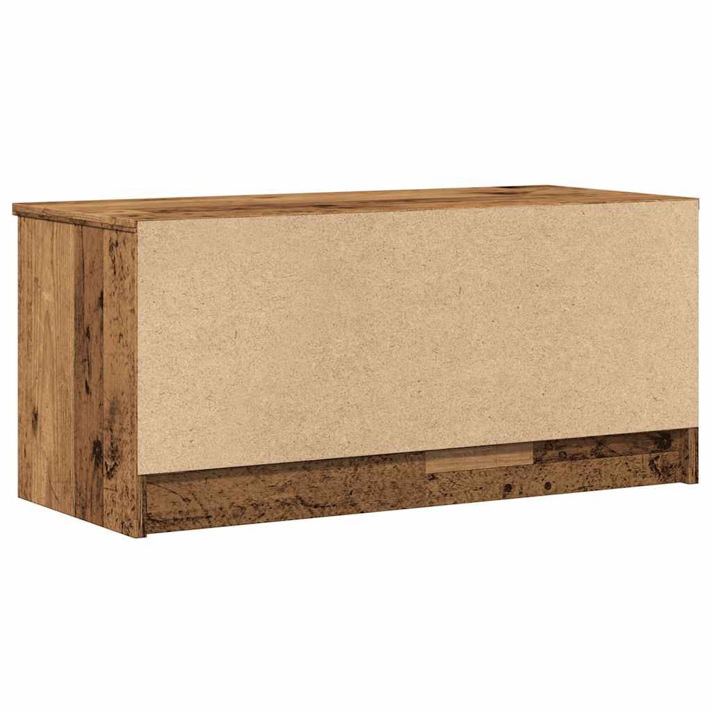 Tv-meubel 80x35x36,5 cm bewerkt hout oud houtkleurig