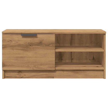 Tv-meubel 80x35x36,5 cm bewerkt hout artisanaal eikenkleur