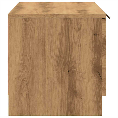 Tv-meubel 80x35x36,5 cm bewerkt hout artisanaal eikenkleur