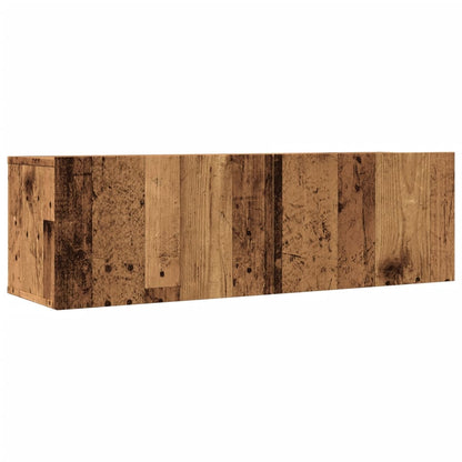 Tv-meubels 2 st wandgemonteerd 100x30x30 cm oud houtkleurig