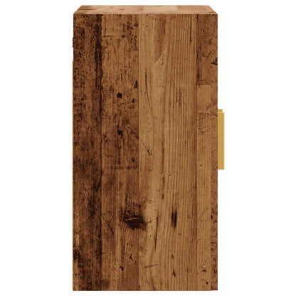 Wandkast 60x31x60 cm bewerkt hout oud houtkleurig