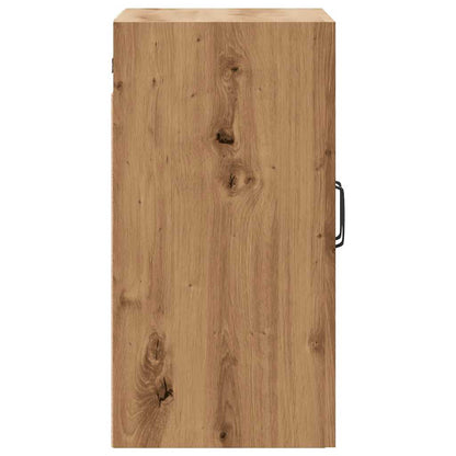 Wandkast 60x31x60 cm bewerkt hout artisanaal eikenkleurig