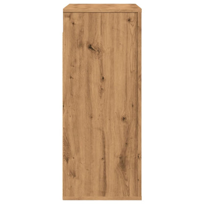 Wandkast 80x33x80 cm bewerkt hout artisanaal eikenkleur