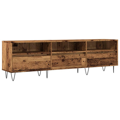 Tv-meubel 150x30x44,5 cm bewerkt hout oud houtkleurig