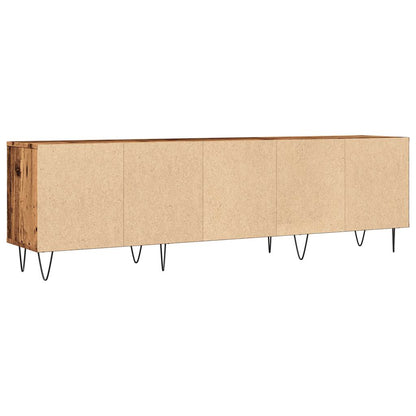 Tv-meubel 150x30x44,5 cm bewerkt hout oud houtkleurig