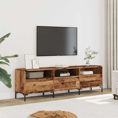 Tv-meubel 150x30x44,5 cm bewerkt hout oud houtkleurig