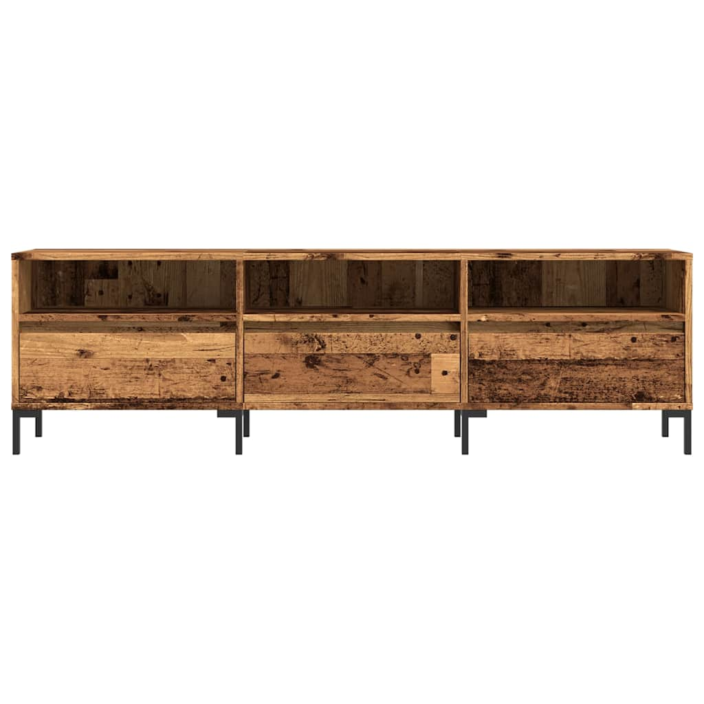 Tv-meubel 150x30x44,5 cm bewerkt hout oud houtkleurig