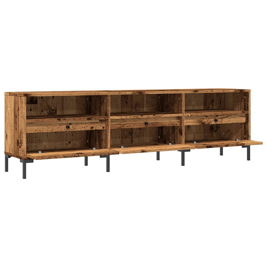 Tv-meubel 150x30x44,5 cm bewerkt hout oud houtkleurig