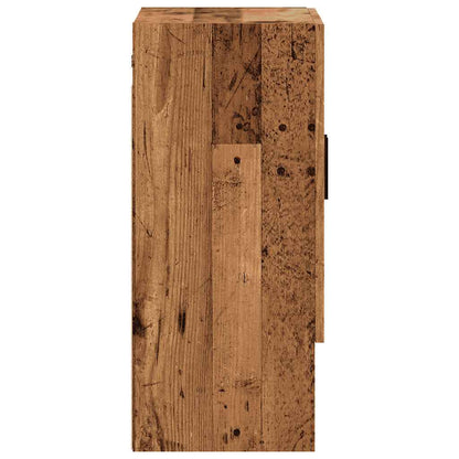 Wandkast 60x31x70 cm bewerkt hout oud houtkleurig