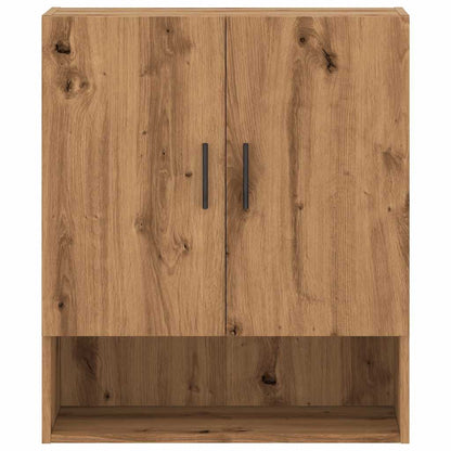 Wandkast 60x31x70 cm bewerkt hout artisanaal eikenkleur