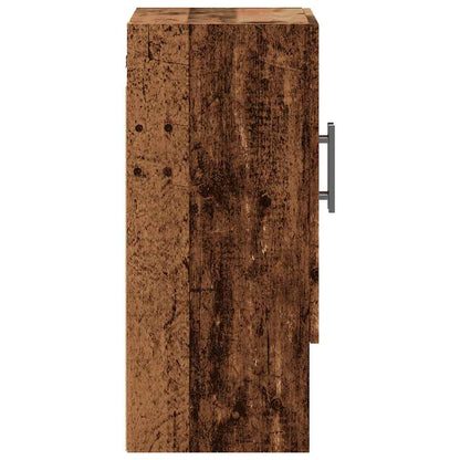 Wandkast 60x31x70 cm bewerkt hout oud houtkleurig