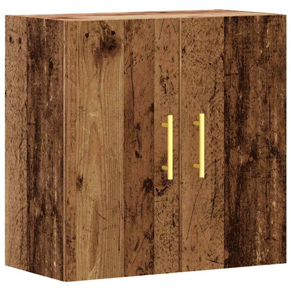 Wandkast 60x31x60 cm bewerkt hout oud houtkleurig