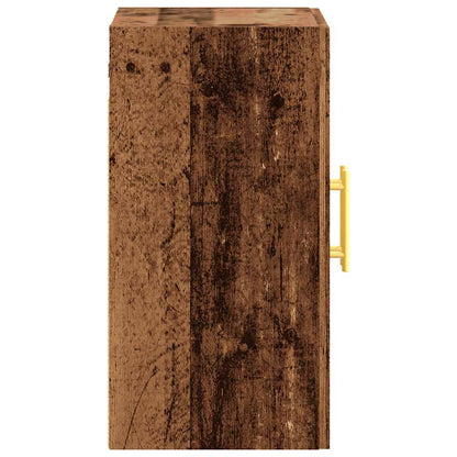 Wandkast 60x31x60 cm bewerkt hout oud houtkleurig