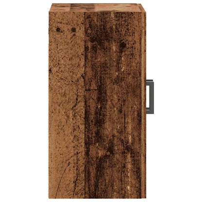 Wandkast 60x31x60 cm bewerkt hout oud houtkleurig