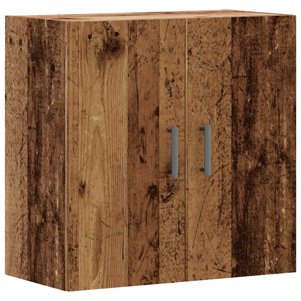 Wandkast 60x31x60 cm bewerkt hout oud houtkleurig