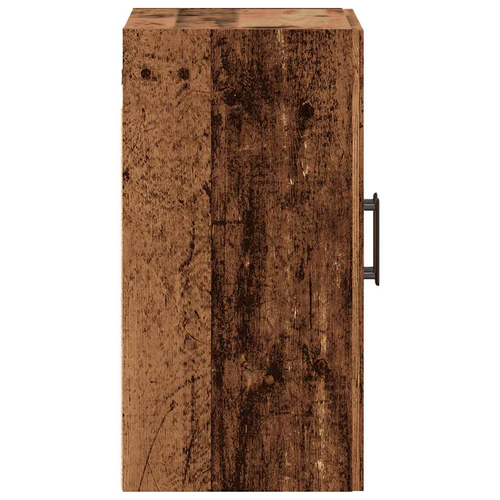 Wandkast 60x31x60 cm bewerkt hout oud houtkleurig