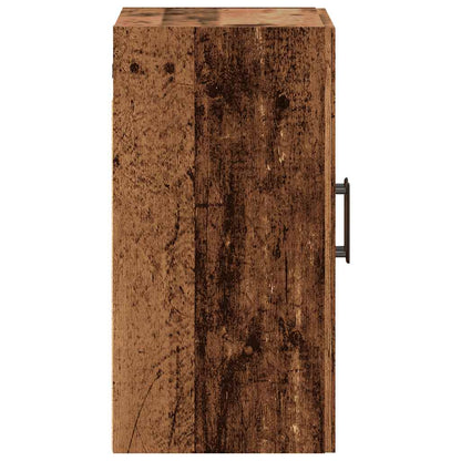 Wandkast 60x31x60 cm bewerkt hout oud houtkleurig