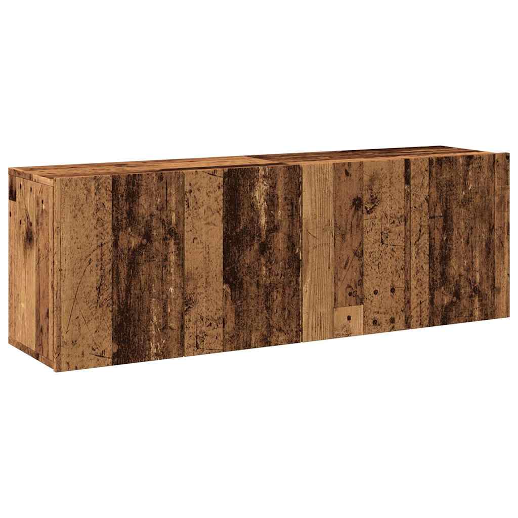 Tv-meubels 2 st wandgemonteerd 60x30x41 cm oud houtkleurig