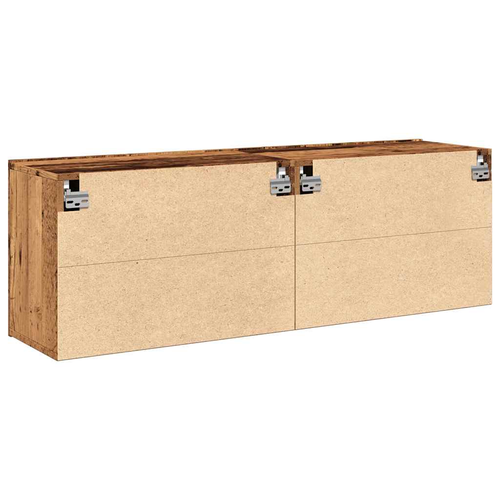 Tv-meubels 2 st wandgemonteerd 60x30x41 cm oud houtkleurig