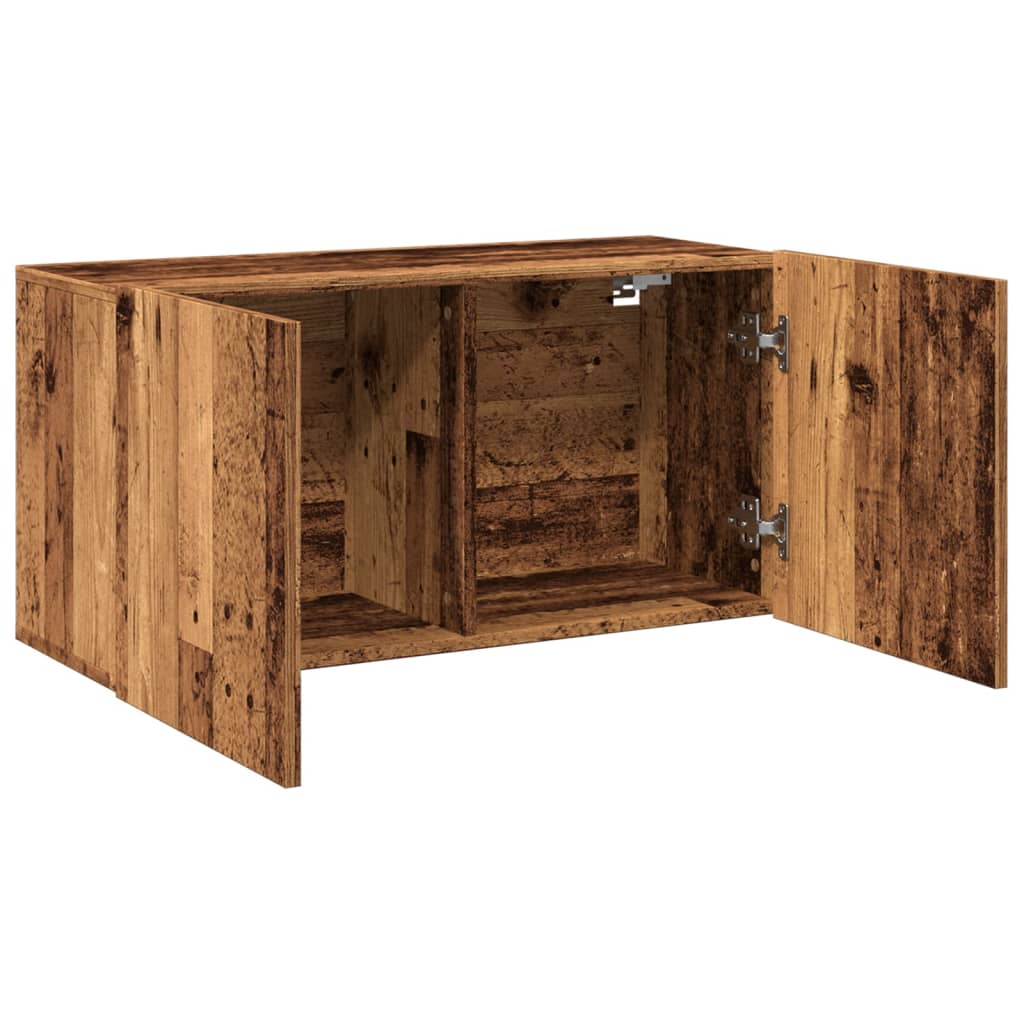 Tv-meubel wandgemonteerd 80x30x41 cm oud houtkleurig